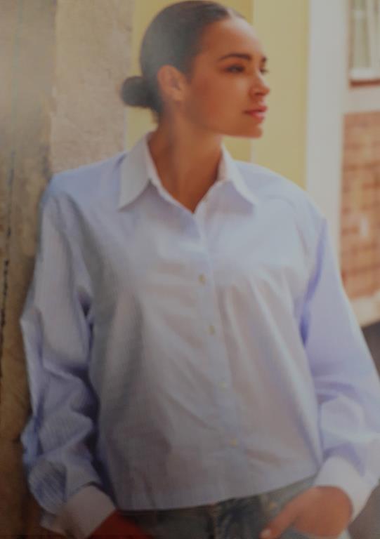 ESQUALO Blue White Stripe Shirt